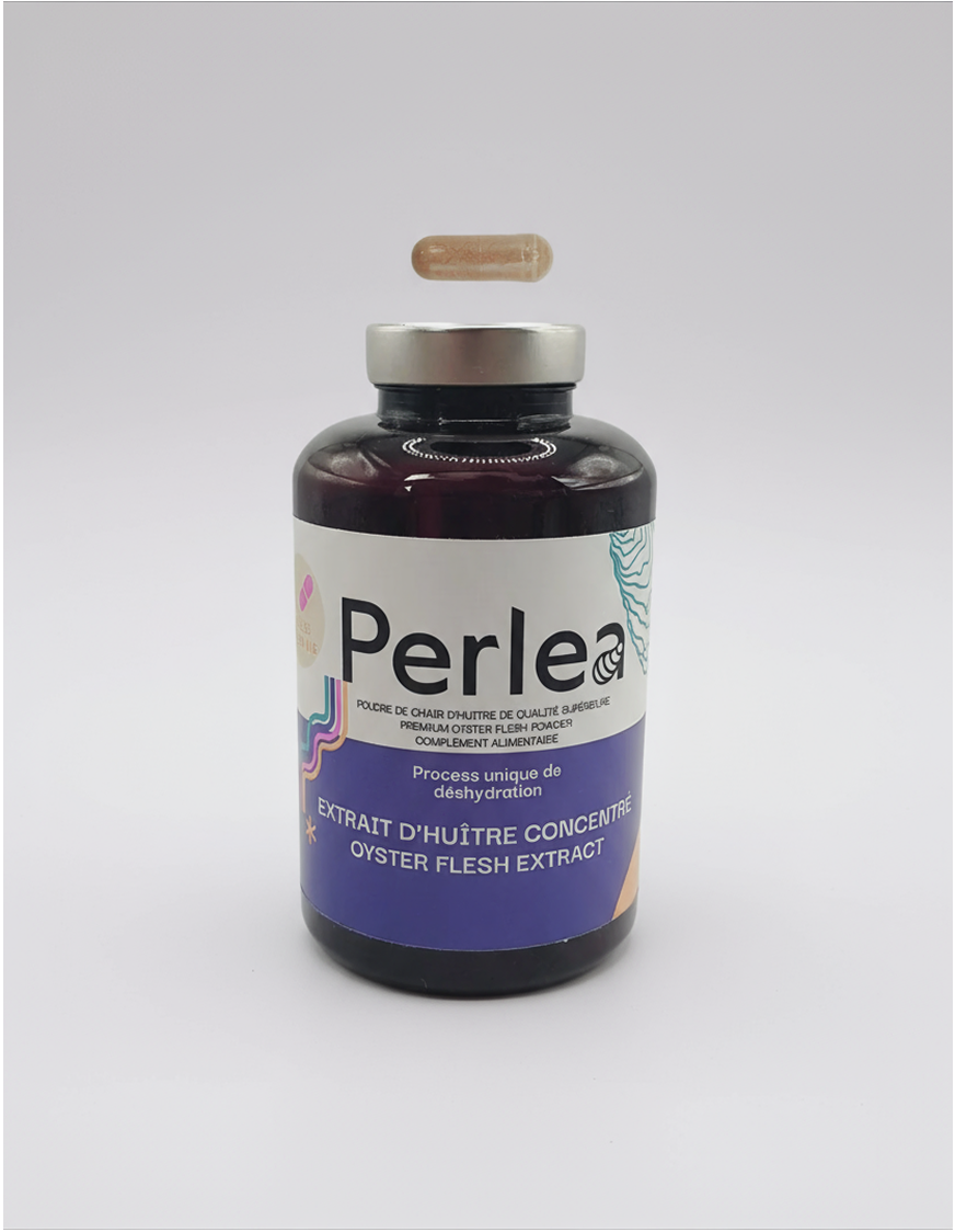 Perlea — flacon vue de face, extrait d'huître concentré